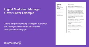 Digital Marketing Cover Letter