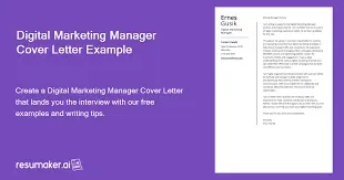 Digital Marketing Cover Letter
