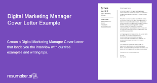 Digital Marketing Cover Letter